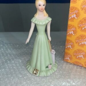 Enesco Figurine in Light Green Dress